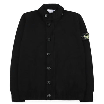 STONE ISLAND パッチワークジッパー付きニットジャケット(ブラック) L2S15 5100047 S00A3 V0029 159560184 [P]