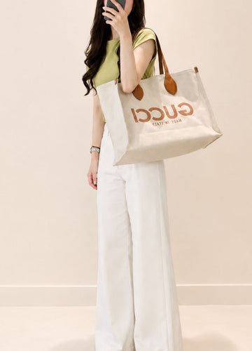 Gucci Large Logo Print Canvas Tote Bag 772177 159563796 [P]
