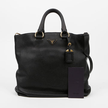 PRADA Metal Logo Tote Shoulder Bag 159021485 [P]