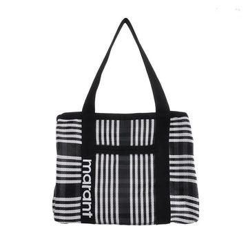 Isabel Marant Darwin Logo Stripe Women's Tote Bag PP0021FA A1X17M BKWH 133114611 [P]