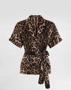 Dolce & Gabbana Leopard Silk Shirt Short Sleeve Size 40 159575401 [P]