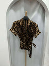 Dolce & Gabbana Leopard Silk Shirt Short Sleeve Size 40 159575401 [P]