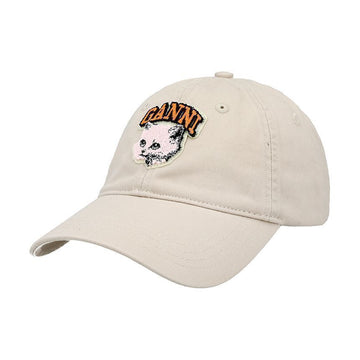 Ganni Hat A7096 135 Cat Logo Women's Hat 149351757 [P]