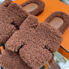 HERMES Izmir Shearling Sandalen Braun 125256508 [P]