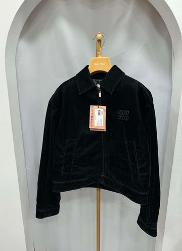 MIU MIU Neues Flock Chambray Jacket Größe 38 159580349 [P]