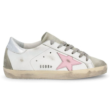 Golden Goose Women's Pink Superstar Sneakers with Silver Tab GWF00102 F002435 81482 105713601 [P]