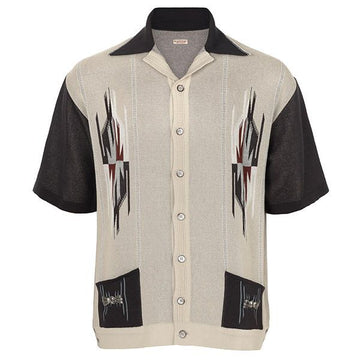 KAPITAL Beige 12G Baumwollstrick Aloha Polo Kurzarmhemd K2403KN123 / EK 1730KN 159580620 [P]