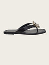 ROGER VIVIER Schwarze Mini RV Brosche Sabot Flip-Flop Sandalen 37 159582066 [P]