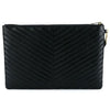 SAINT LAURENT Monogramm-Quilted Clutch mit goldenen Akzenten 440222 CWU01 1000 45116814 [P]