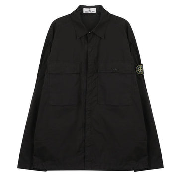 Stone Island Chest Pocket Snap Button Detail Comfort Fit Overshirt Jacket 136058317 [P]