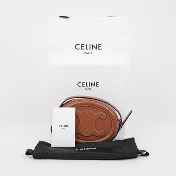 Celine Triomphe Oval Crossbody Bag Tan 159122558 [P]