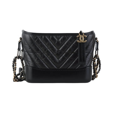 CHANEL カーフスキンシェブロンGabrielleホーボーバッグスモール37678 159590545 [P]