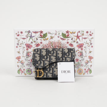 DIOR Oblique Jacquard Satteltasche Accordion 5-Taschen Kartenetui Blau 159348359 [P]