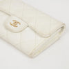 CHANEL Classic Caviar Card Holder White with Gold Hardware 159409985 [P]