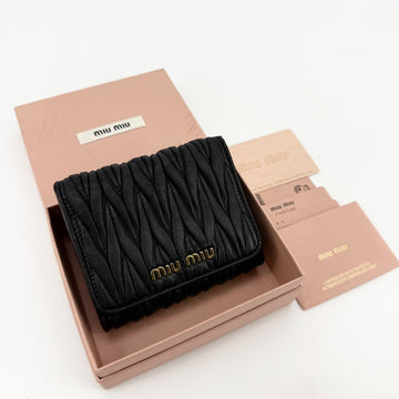 Miu Miu Matelasse Gold Logo Wallet 5MH016 159612535 [P]