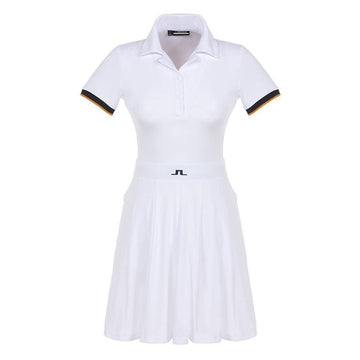 J LINDEBERG DAGMAR Logo Kleid Weiß 23SS 0000 49244023 [P]