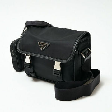 PRADA 26FW RE-NYLON Leder Schultertasche 114940656 [P]