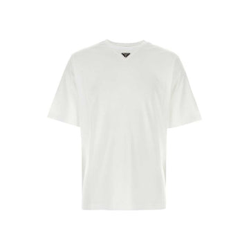 Prada Triangle Logo Oversized T-Shirt White 26SS 240 F0009 159637932 [P]