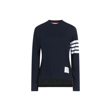 Thom Browne Diagonal Long Sleeve T-shirt Navy 159638108 [P]
