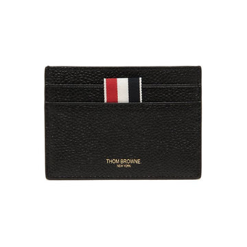 Thom Browne Pebble Grain Three Stripe Tab Card Holder Black FAW035A 00198 001 159638180 [P]