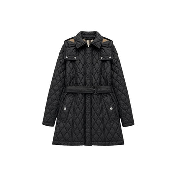 Burberry Belted Quilted Jacket Black 159638630 [P]