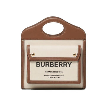 BURBERRY Mini-Tote- und Crossbody-Tasche mit Logo in Naturbraun 8039361 159638631 [P]