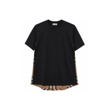 Burberry Check Detail T-Shirt Black 8120996 159638636 [P]