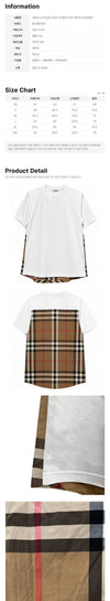 BURBERRY T-Shirt mit Karodetails Weiß 8120997 159638637 [P]