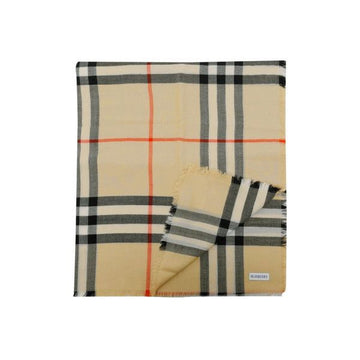 Burberry Giant Check Wool Scarf Muffler Sand 26SS 8122127 159638654 [P]