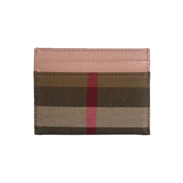 Burberry House Check Pattern Card Holder Dusty Pink 159638659 [P]