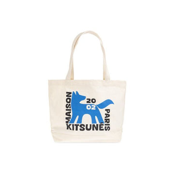 Maison Kitsune 26SS Gallery Fox Tote Bag Ecru QU05110WW9042 P700 159639505 [P]