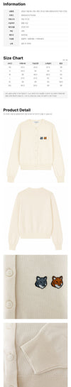 Maison Kitsune Double Fox Head Patch Cardigan Latte OW051CFKT1181 P702 159639506 [P]