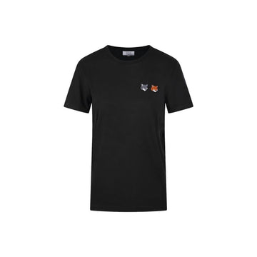 Maison Kitsune Double Fox Head Patch T-Shirt Black OW011CFKJ7026 P190 159639517 [P]