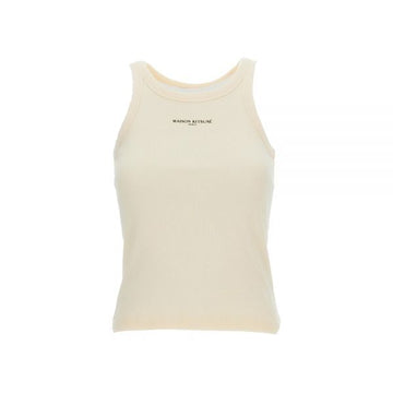 Maison Kitsune Lettering Logo Tank Top Noble Beige 159639522 [P]