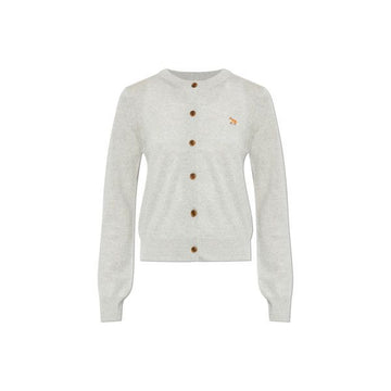 MAISON KITSUNE メリーノウールカーディガン ライトグレー メランジ 26SS 159639524 [P]