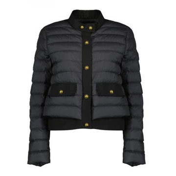 MONCLER コットン＆リネントリミングショートダウンジャケット (1A00058 54AQE 999) 159642673 [P]