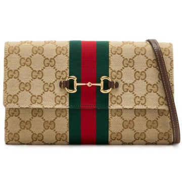 GUCCI 26FW Horsebit Web Strap Geldbörse 159642798 [P]