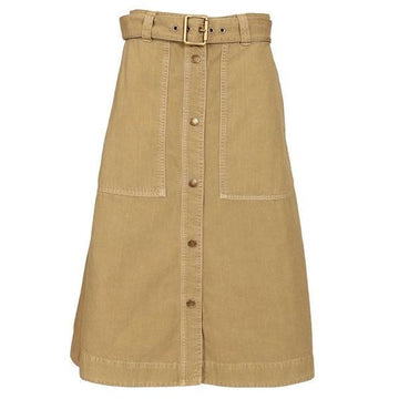 MONCLER Midikleid aus Baumwolle mit Gürtel 156520777 [P]