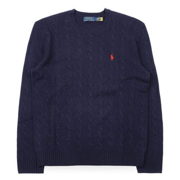 POLO RALPH LAUREN メンズカシミアケーブルニット(ネイビー) 710876762 002 151801901 [P]