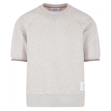 Thom Browne RWB Tipped Cotton Pique Loopback Short Sleeve Pullover Sweatshirt 156521932 [P]