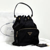Prada Triangle Logo Nylon Bucket Bag Crossbody Black 159654526 [P]