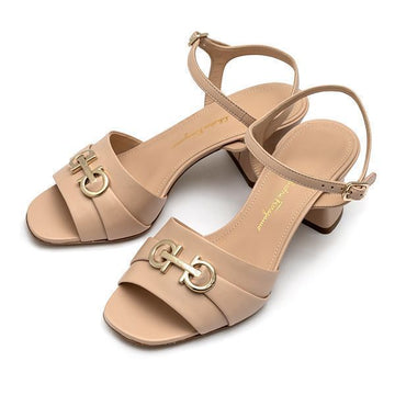 SALVATORE FERRAGAMO Doppelte Gancini Sandalen ONDINA55-5.5 PETAL 757839 47385543 [P]