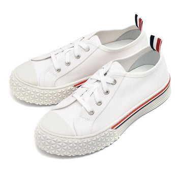 THOM BROWNE キャンバス コレギエイト ロー トップ トレーナー スニーカー 51484782 [P]