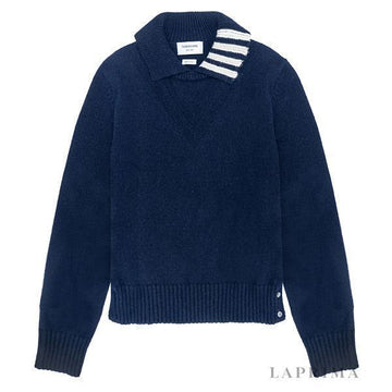 THOM BROWNE ドニゴール 4バー ポロ カラー プルオーバー MKA449AY1032-415 55824058 [P]