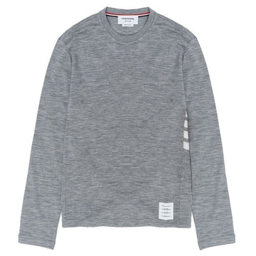 Thom Browne White PWB Logo Patch Long Sleeve Top MJS218AJ0084-055 59652900 [P]