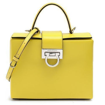 Salvatore Ferragamo Studio Small Box Bag 21-1981 CEDRATA 754429 36936914 [P]