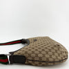 Gucci Canvas Jacquard Web Stripe Half Moon Hobo Bag 189752 159656840 [P]