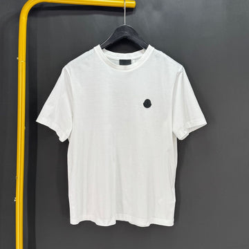 Moncler Black Patch Short Sleeve T-Shirt White 159658462 [P]