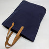 Hermes Amadava Canvas Tote Bag Navy 607-58 159659555 [P]