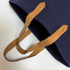Hermes Amadava Canvas Tote Bag Navy 607-58 159659555 [P]